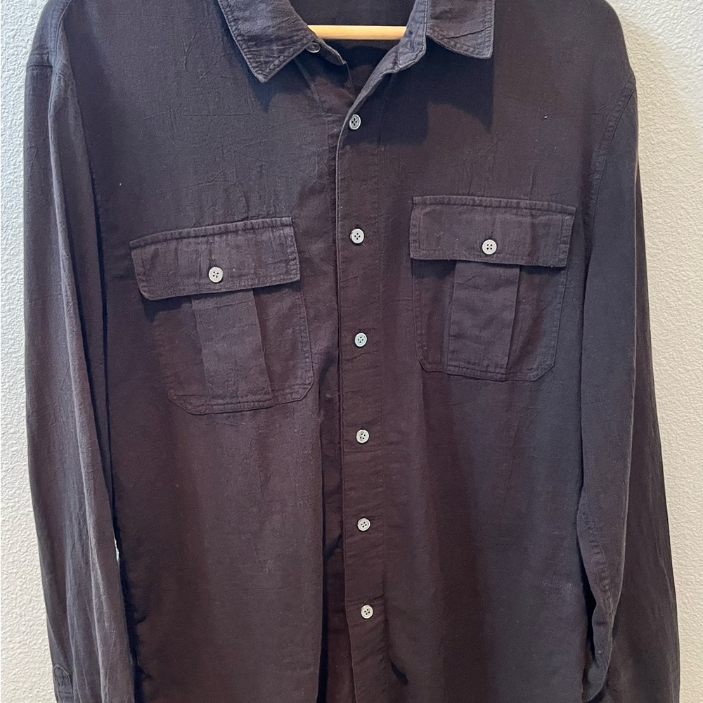 James Perse Dark Gray Casual Button Down Shirt